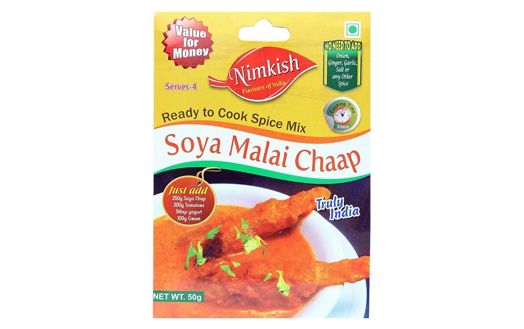 Nimkish Soya Malai Chaap Masala   Box  50 grams